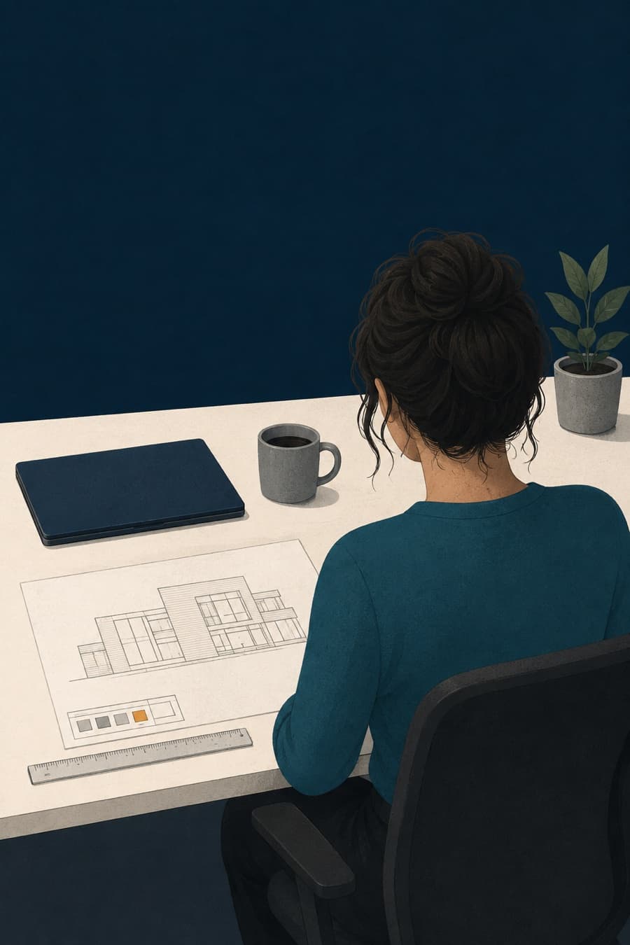 AI workflow assessment for UK architects - illustration